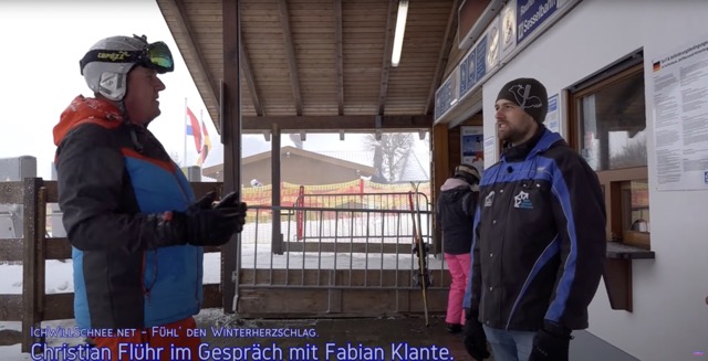 Fabian Klante im Interview in Winterberg - Remmeswiese in Winterberg, Skiliftkarussell